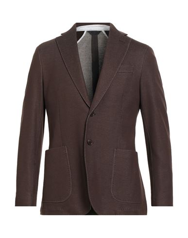 Tombolini Man Blazer Brown Size 46 Cotton In Brown
