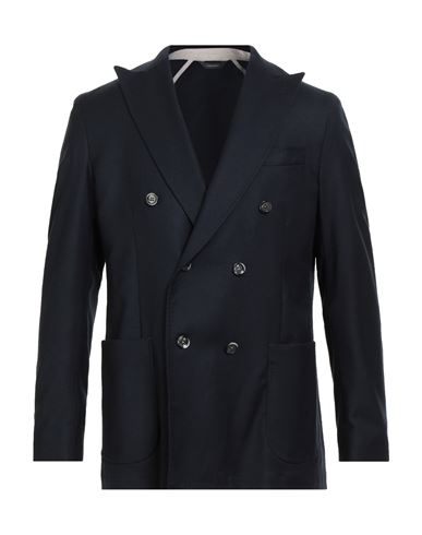 Tombolini Man Blazer Navy Size 42 Virgin Wool, Elastane In Blue