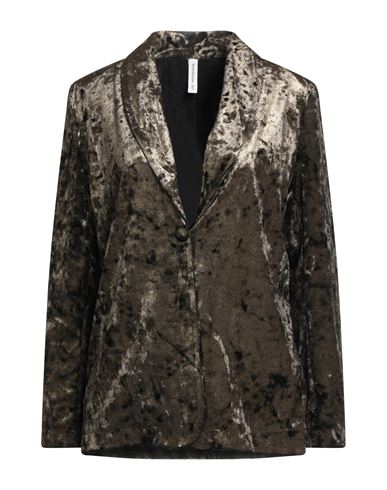 Tensione In Woman Blazer Gold Size M Polyester In Gray