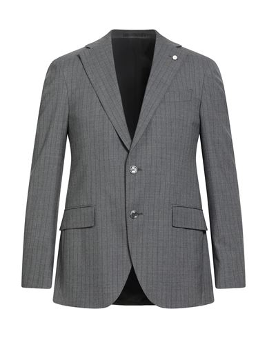Luigi Bianchi Mantova Man Blazer Grey Size 46 Wool, Elastane In Gray