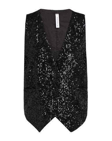 Tensione In Woman Tailored Vest Black Size M Polyester In Black