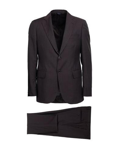 Tombolini Man Suit Burgundy Size 44 Virgin Wool In Purple