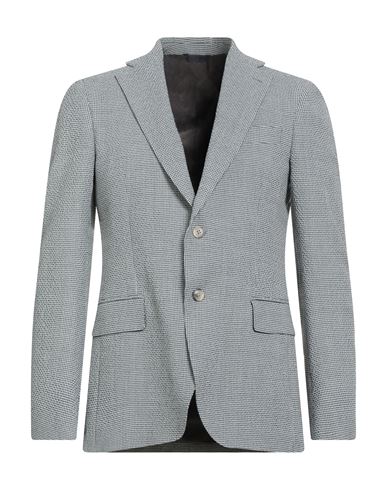 Tombolini Man Blazer Dark Green Size 48 Wool, Elastane In Gray