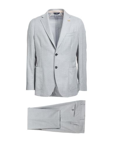 Tombolini Man Suit Light Grey Size 44 Virgin Wool, Elastane In Gray