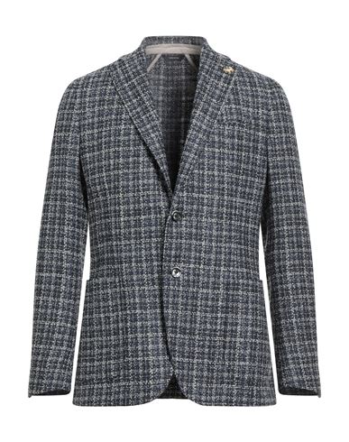 Tombolini Man Blazer Navy Size 44 Virgin Wool, Polyester In Gray
