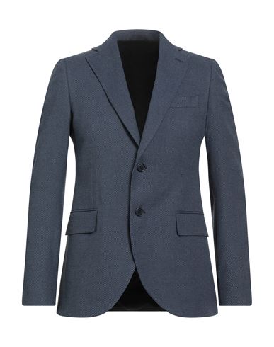 Tombolini Man Blazer Navy Size 46 Cotton, Linen In Blue