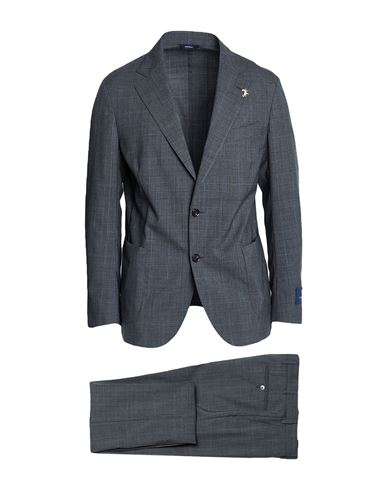 Tombolini Man Suit Grey Size 48 Virgin Wool In Blue