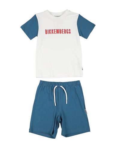 Bikkembergs Toddler Boy Co-ord Slate Blue Size 4 Cotton, Elastane In White