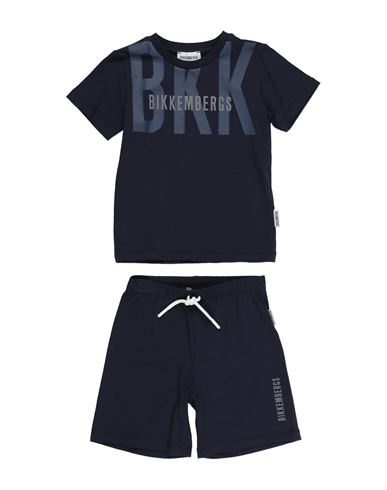 Bikkembergs Toddler Boy Co-ord Midnight Blue Size 4 Cotton, Elastane In Black