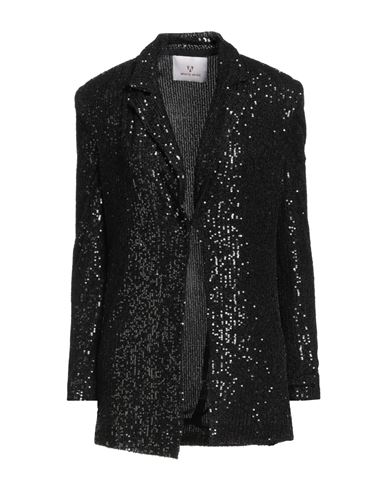 White Wise Woman Blazer Black Size 8 Polyester, Elastane In Black