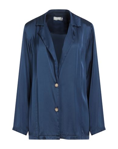 Haveone Woman Blazer Blue Size S Viscose In Blue