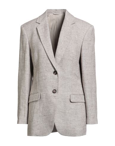 Brunello Cucinelli Woman Blazer Light Brown Size 6 Linen