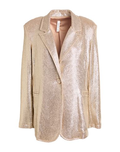 Tensione In Woman Blazer Gold Size M Nylon, Elastane, Metallic Fiber In Gold