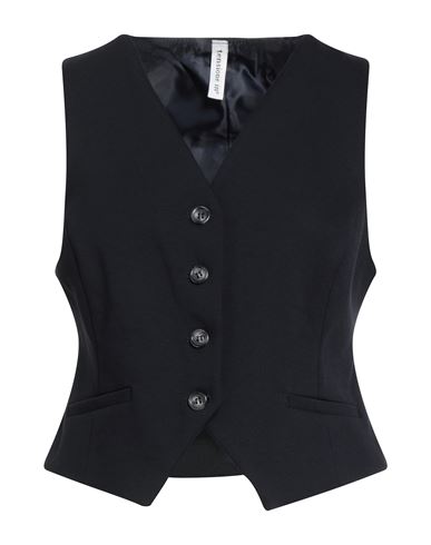 Tensione In Woman Tailored Vest Navy Size M Viscose, Polyamide, Elastane In Blue