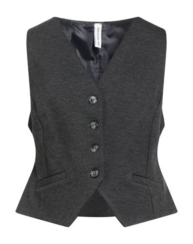 Tensione In Woman Tailored Vest Charcoal Size M Viscose, Polyamide, Elastane In Gray