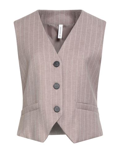 Tensione In Woman Tailored Vest Taupe Size M Polyester, Viscose In Brown