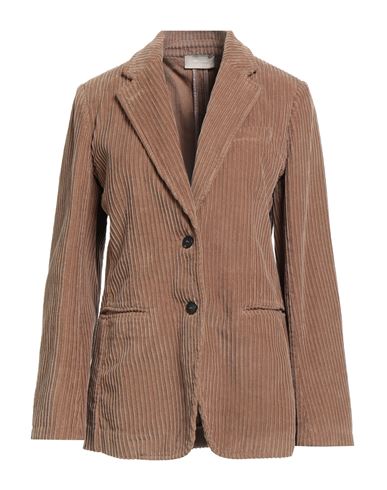 Drumohr Woman Blazer Camel Size 8 Cotton In Multi