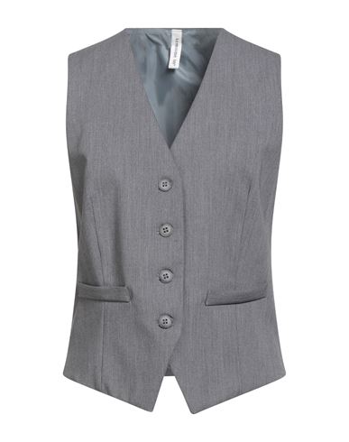 Tensione In Woman Tailored Vest Grey Size M Polyester, Viscose, Wool, Elastane In Gray