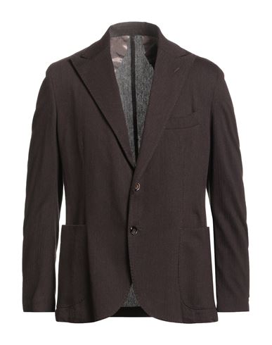Barba Napoli Dynamic Man Blazer Chocolate Brown Size 42 Cotton, Virgin Wool, Cashmere In Brown