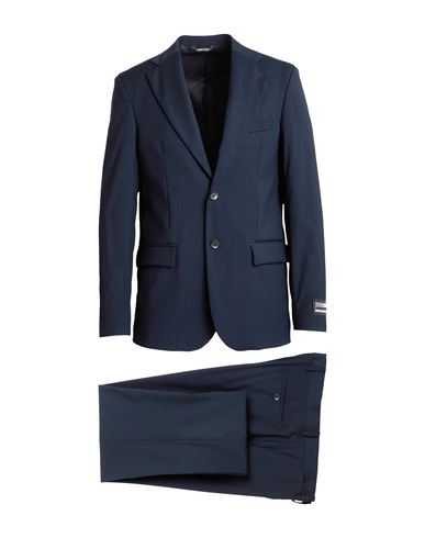 Just Cavalli Man Suit Navy Size 44 Polyester, Viscose, Wool, Elastane In Blue