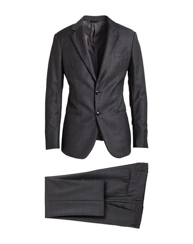Giorgio Armani Man Suit Grey Size 36 Virgin Wool In Black