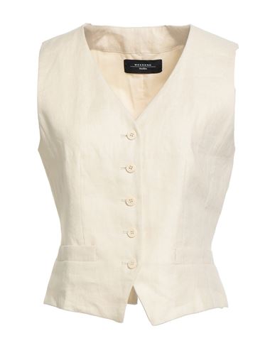 Weekend Max Mara Woman Tailored Vest Beige Size 6 Linen In Neutral