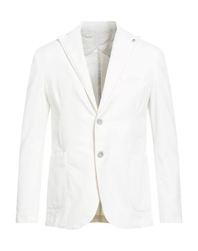 Barbati Man Blazer White Size 38 Cotton, Elastane In White