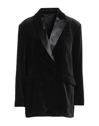 Brunello Cucinelli Woman Blazer Black Size 2 Cotton, Silk