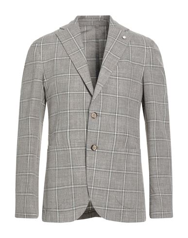 Luigi Bianchi Mantova Man Blazer Taupe Size 38 Cotton In Gray