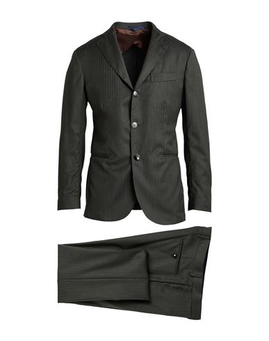 Barba Napoli Man Suit Dark Green Size 46 Virgin Wool In Multi