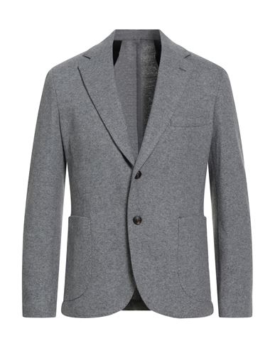 Barba Napoli Dynamic Man Blazer Light Grey Size 42 Wool, Cotton In Gray