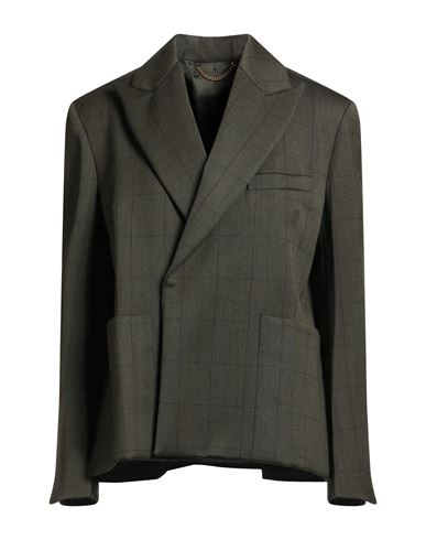 Victoria Beckham Woman Blazer Military Green Size 6 Wool In Black
