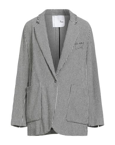 8pm Conscious Woman Blazer White Size M Recycled Cotton, Cotton, Acrylic In Multi