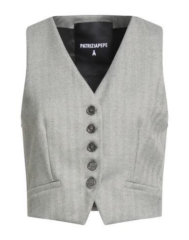 Patrizia Pepe Woman Tailored Vest Grey Size 10 Polyester, Viscose, Elastane In Gray