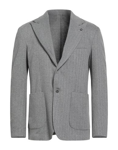 Barbati Man Blazer Grey Size 40 Viscose, Polyester, Cotton, Elastane In Gray
