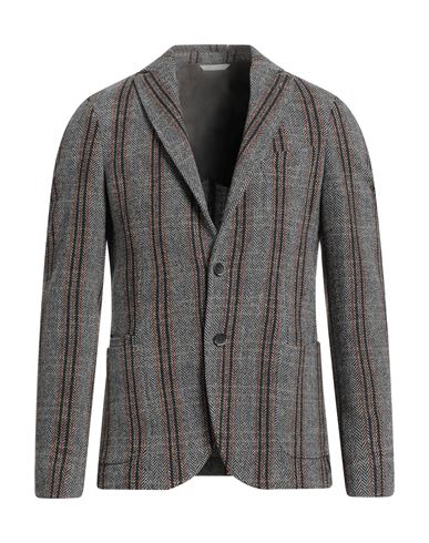 Simbols Man Blazer Grey Size 40 Virgin Wool In Gray