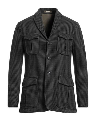 Massimo Alba Man Blazer Charcoal Size 36 Wool, Cotton, Polyamide In Gray