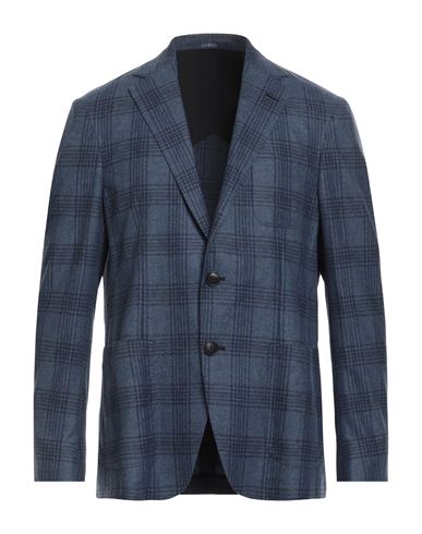 Fedeli Man Blazer Blue Size 40 Wool, Silk, Cashmere In Blue