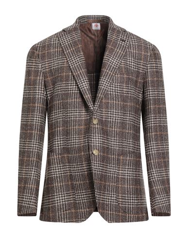 Luigi Borrelli Napoli Man Blazer Brown Size 46 Virgin Wool, Silk, Cashmere In Brown