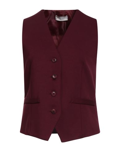 Motel Woman Tailored Vest Garnet Size S Viscose, Nylon, Elastane In Burgundy