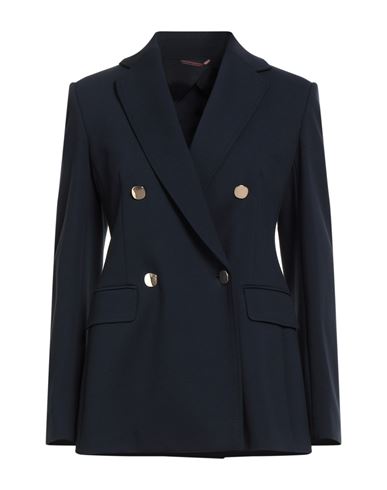 Max Mara Studio Woman Blazer Navy Size 12 Viscose, Polyamide, Elastane In Blue