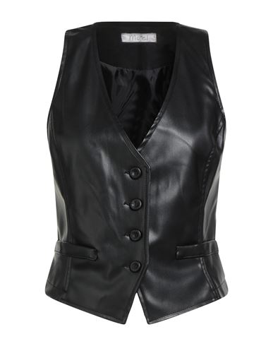 Motel Woman Tailored Vest Black Size S Polyurethane, Polyester In Black