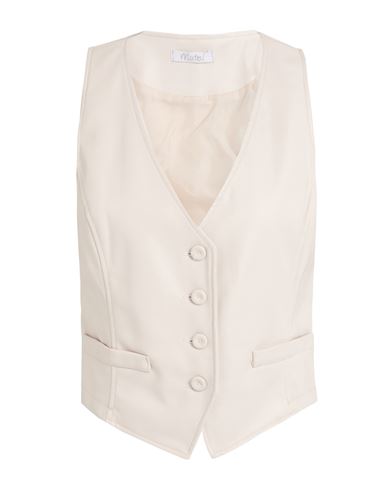 Motel Woman Tailored Vest Cream Size S Polyurethane, Polyester In Pink