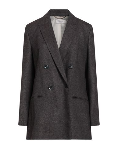Agnona Woman Blazer Plum Size 4 Wool, Viscose, Elastane In Black