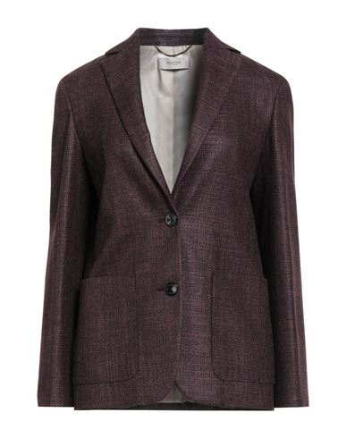 Agnona Woman Blazer Mauve Size 6 Wool, Silk In Purple