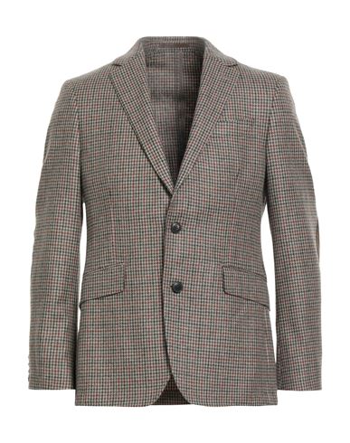 Hackett Man Blazer Khaki Size 44 Wool In Brown