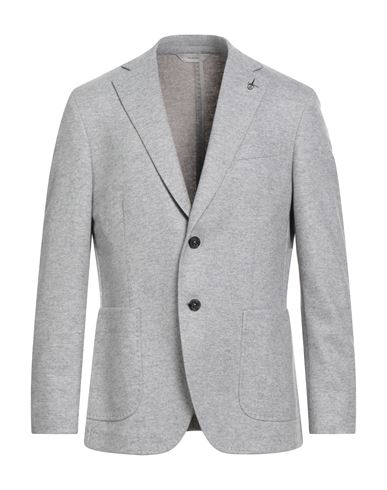 Paoloni Man Blazer Light Grey Size 44 Virgin Wool, Polyamide, Cashmere In Gray
