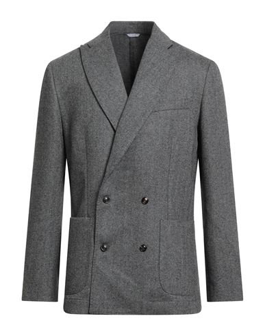 Cruna Man Blazer Grey Size 46 Virgin Wool In Blue