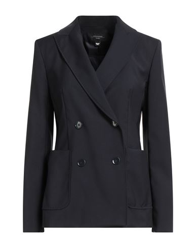 Weekend Max Mara Woman Blazer Midnight Blue Size 8 Virgin Wool In Blue