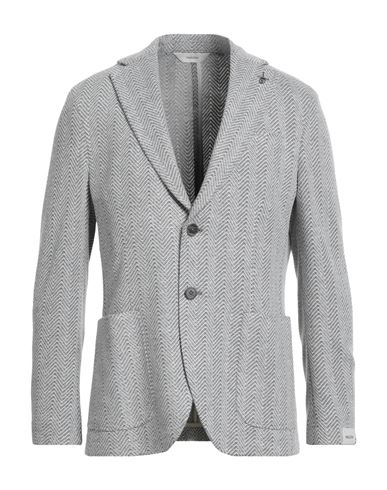 Paoloni Man Blazer Grey Size 40 Viscose, Wool, Polyester In Gray